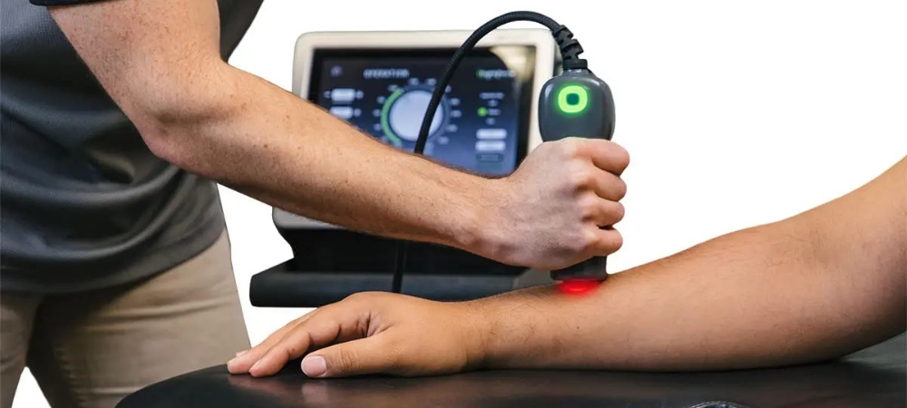 lightforce laser used on patient arm