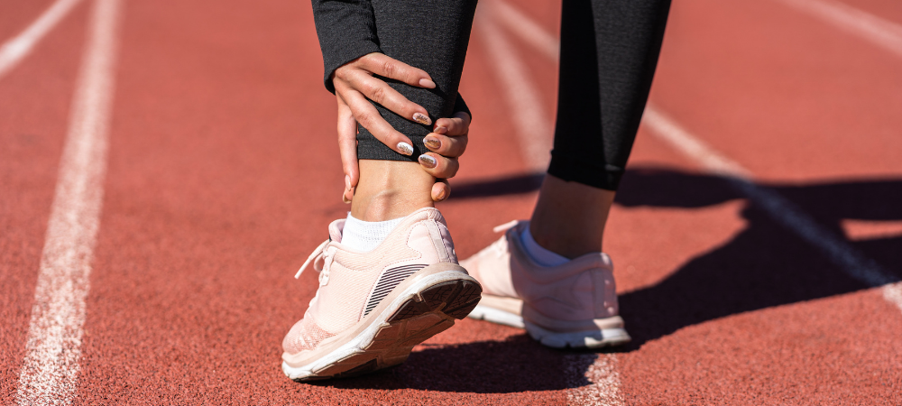 woman with ankle pain