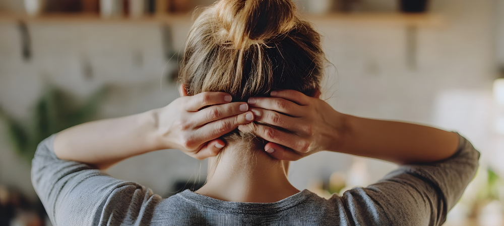 woman with neck pain